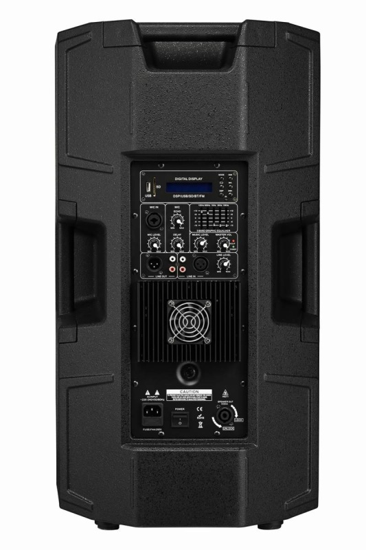Sistem audio activ profesional pentru petreceri si spectacole, cu redare clara a vocii si a muzicii la volum ridicat.