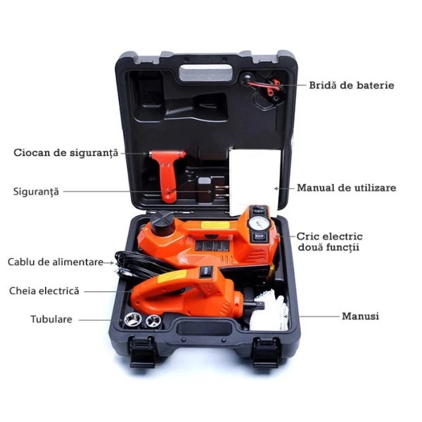 Cric electric 5 tone pentru autovehicule – instalare și utilizare