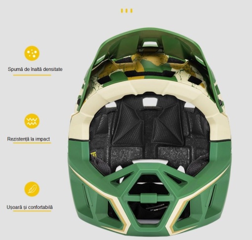 Bicycle helmet, Enduro, Super Air, green-camouflage, polycarbonate - Flytec™ - Img 3
