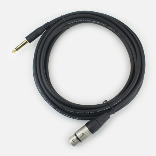 Cablu audio pentru microfon cu conectori XLR mama - Jack 6.5 tata de 15 M - Img 2