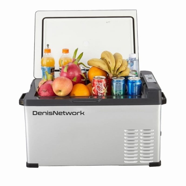 frigider auto compresor plin cu alimente si bauturi racire camping rulota - DenisNetwork™