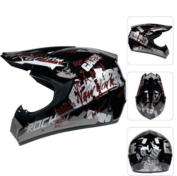 Cască Cross PANTHER - full face pentru Motociclete, Dirt Bike, MX/Enduro, Atv, Mărime M, L, XL, Trotinetă Electrică - Flytec™