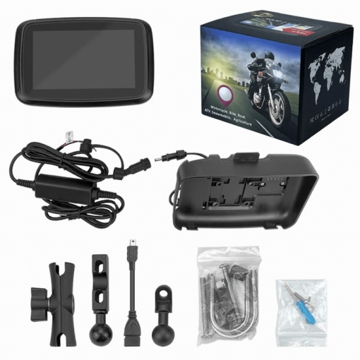 GPS, Sistem de navigație 5&amp;quot; pentru motociclete, cu ecran tactil, Wireless Android Auto, Wireless Carplay, aplicații, USB, Wi-Fi, Bluetooth - SatLink™ - Img 5