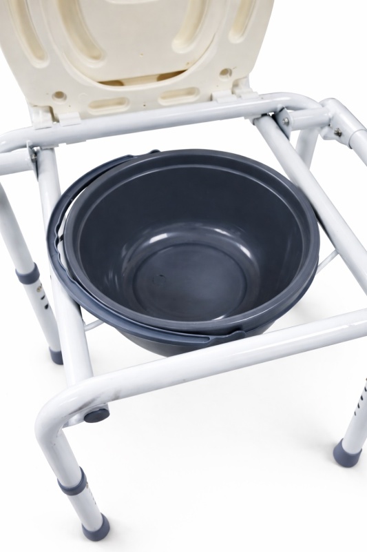 Mobile Toilet Seat with Tank, Adjustable 65-75 cm, with Sides, for the Elderly and Home Care - Img 5