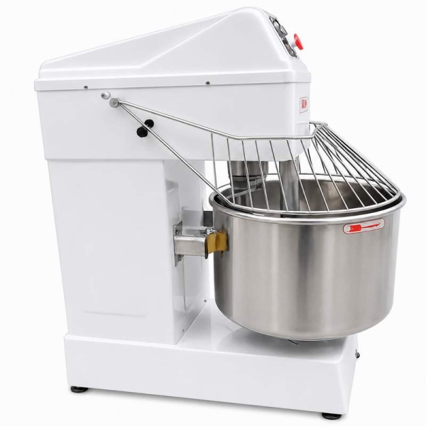 Mixer industrial pentru aluat DenisNetwork 20L, echipat cu sistem de framantare spirala, viteza de 240 RPM si bol inox de mare capacitate. Recomandat pentru utilizare profesionala in brutarii, cofetarii, patiserii, restaurante si unitati Horeca.