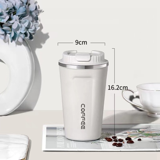 Cană termos cu dimensiuni 9 x 16.2 cm, capacitate 500ml pentru cafea și băuturi calde - AlpinCool™