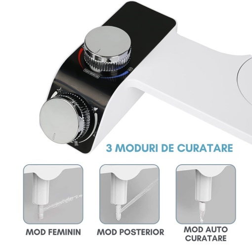 Bideu cu 3 moduri de curățare: feminin, posterior și auto-curățare