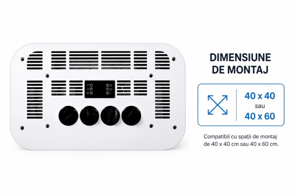 Clima auto de plafon 2.6 kW cu răcire puternică 21000 BTU pentru vehicule 12V și 24V - Dittom™