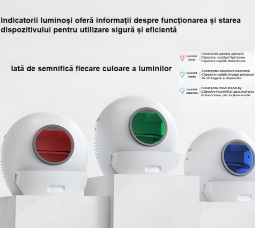 Litieră mare SMART cu sistem de curățare automată UV pisici cu control din aplicație mobilă cu afisaj LED, senzor siguranță