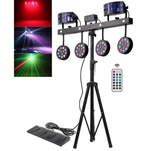 Sistem Profesional PartyBar 4 în 1 – Lumini de Scenă pentru DJ, karaoke, petreceri, majorate