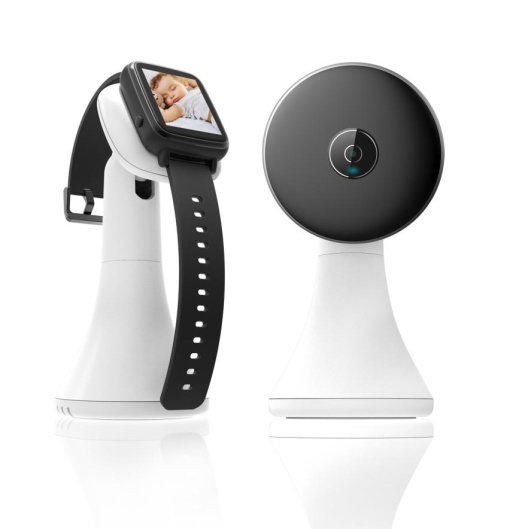 Cameră supraveghere bebeluși cu ecranul pe ceas - Baby monitor cu monitorizare wireless, infraroșu, vedere nocturnă, senzor temperatură, cântece de leagăn - Img 2