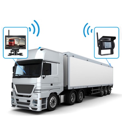 Kit marșarier /supraveghere wireless cu cameră și display de 7&quot; 12V~24