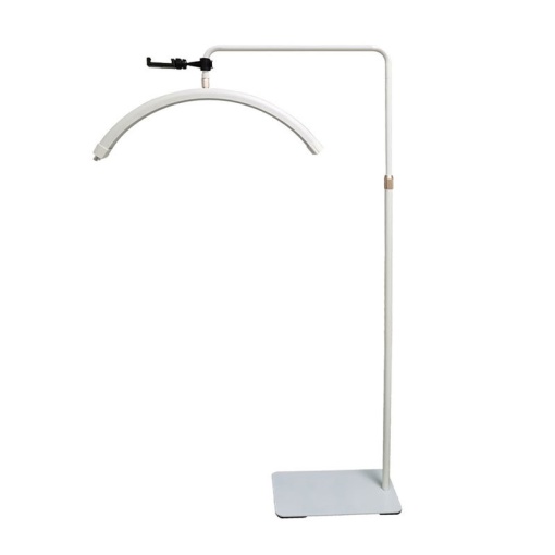 MoonLight Cosmetic Crescent Lamp for Manicure + Eyelashes - 70 cm, 50 W LED, adjustable warm + cold light, 360° rotation, nails, studio, make up, tattoos - Img 2