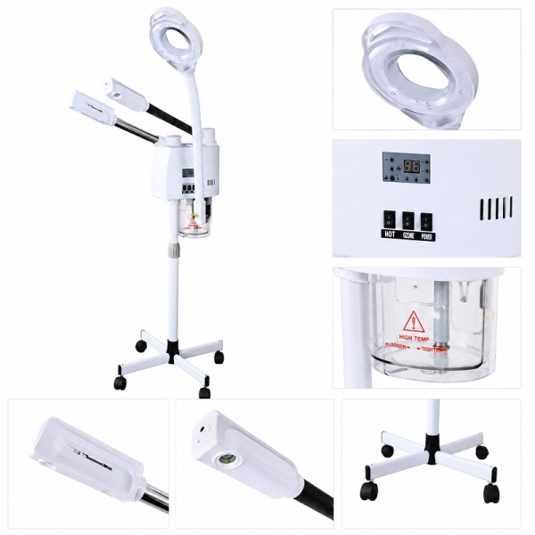 Professional 3-in-1 Facial Steamer – Hot/Cold Steam, Ozone and LED Magnifier - Img 3