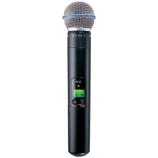Microfon Wireless Profesional Shure SLX2/Beta 58A, Selecție Automată a Frecvenței, Sistem Audio, Ecran LCD
