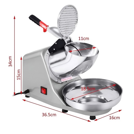 Supreme electric ice crusher, professional, 6 knives, 300W, capacity 65kg/h, 1400rpm - Img 6