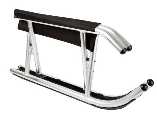 Sanie copii, cadru din aluminiu, 90 x 37 x 24 cm, gri-negru pentru sporturi de iarnă