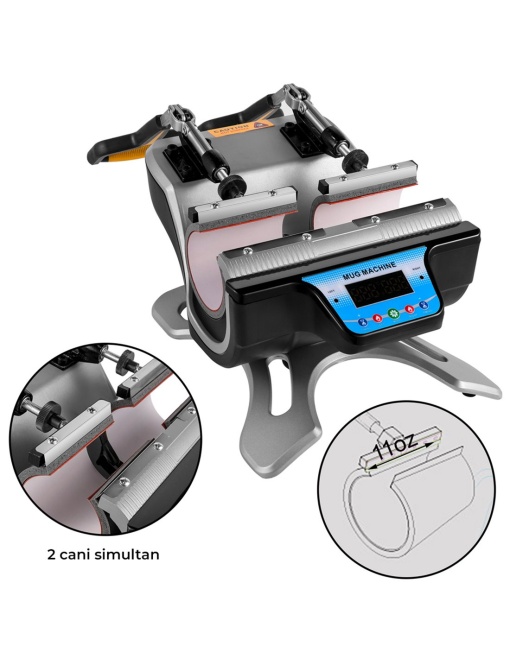 Double heat press for customizing mugs, glasses, working temperature up to 200C - Dittom™ - Img 3