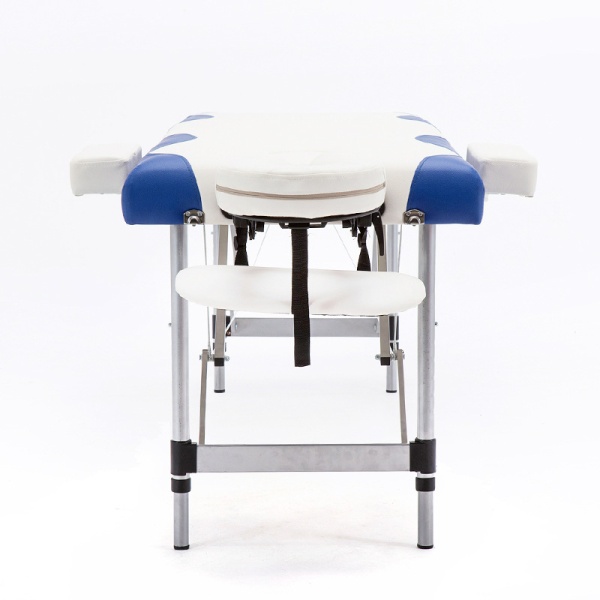 Masă masaj premiun, 220 cm x 70 cm cu înălțime reglabilă, Pat masaj ușor, din aluminiu, cu 3 zone, portabil cu husă și toate accesoriile, SPA, cosmetică, tatuaje, aplicare gene - Img 3