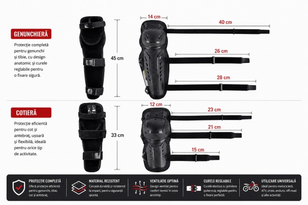 Motorcycle Knee Pads and Armrests Set – Premium Protection - Img 4