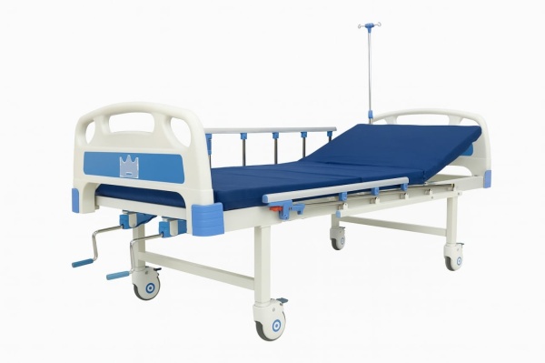 pat de spital profesional mobil cu roti si frane suport 200 kg cadru otel - Dr.Denis™