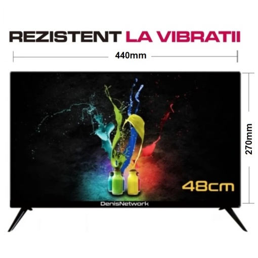 Televizor mic, tv auto 12/24V - 40/48/61cm CI+ DVBS2 LED HD - pentru rulotă, camion, camping, pentru baterii cu panou solar - DenisNetwork