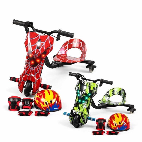 Trotinetă electrică drift Premium pentru copii, Tricicletă, motor 250W-36V, boxe bluetooth, 3 viteze, lumini pe roată și frontal, RoyalToys'2026 - Img 4