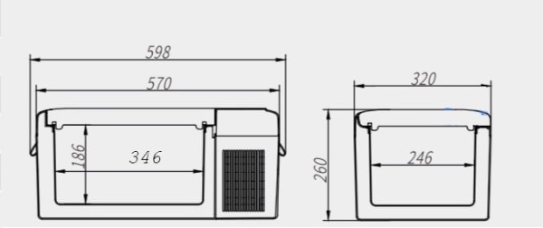 Frigider auto 15l, pentru dube, cu compresor cu freon -20°C