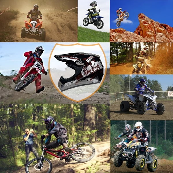 Cască Cross PANTHER - full face pentru Motociclete, Dirt Bike, MX/Enduro, Atv, Mărime M, L, XL, Trotinetă Electrică - Flytec™