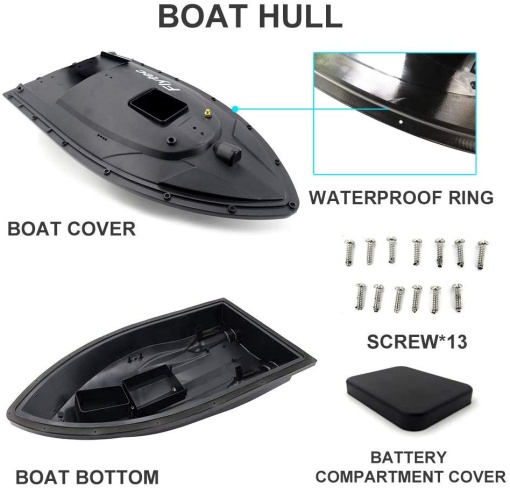Flytec D11 remote control fishing boat/boat, RESEALED, 2 tanks, 2 motors, 2 5200mAh batteries - Img 6