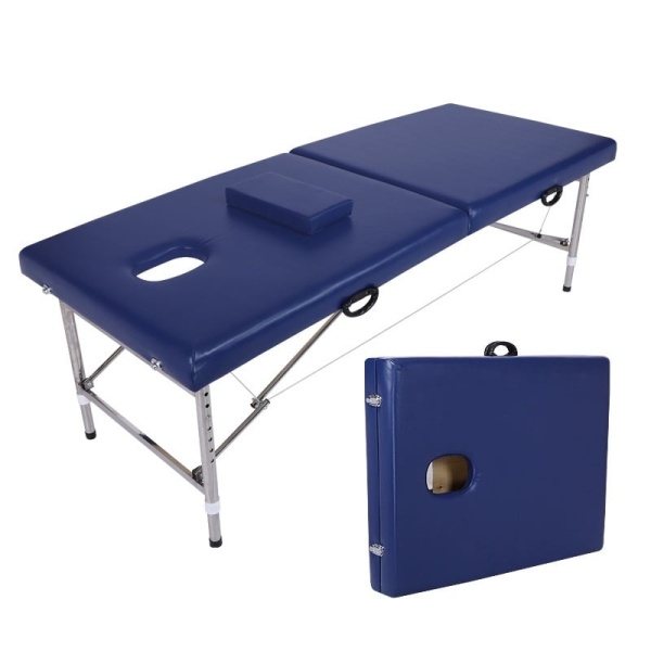 Masă de Masaj Portabilă, Pat masaj, Masă gene – 2 Zone, Ideală pentru SPA