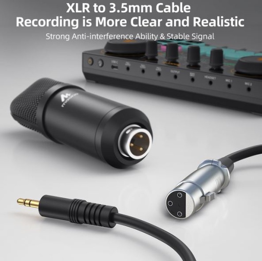 Microfon Profesional Maono Condensator pentru Studio, cu Stand Metalic pentru Podcast, Gaming, Streaming, YouTube, Voice Over, Studio, Home Recording - Img 5