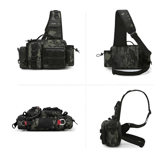 Multifunctional Fishing Backpack, Waterproof Bag for Fishing Gear, Hiking, Hunting, Shoulder, Camping Equipment, Camouflage - Img 3