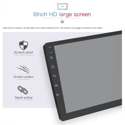 Navigație Multimedia Auto 2Din Android 8.1, GPS, Bluetooth, MirrorLink DSP, OBD2, 1GB RAM Si 16GB ROM, 9 Inch - Img 3