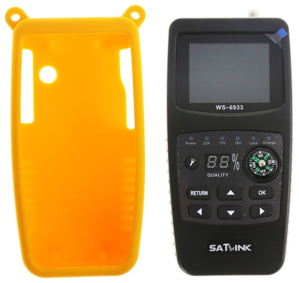 Satfinder Satlink WS 6933 aparat reglat antene parabolice DVB-S2, Sat Finder portabil cu baterie proprie cu sateliții românești - Img 4