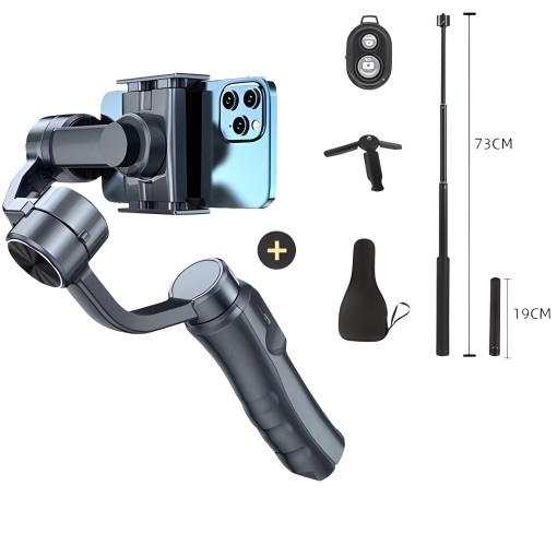 Stabilizator Gimbal pe 3 Axe Auto, Face Tracking, Control Zoom, Time Lapse, 4000 mAh, Conectivitate Bluetooth, Accesorii Incluse