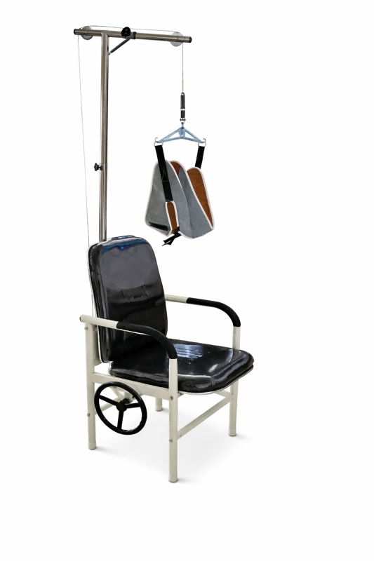 Adjustable cervical extension chair with head support and traction system - Img 4