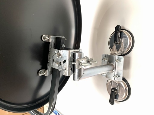 ventuză dublă, satelit parabolică, pentru camion, rulote, caravane, completă cu LNB1, busolă, cablu 5m