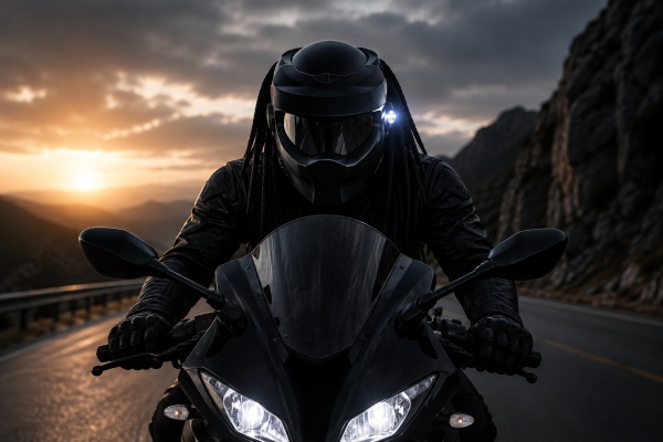 Cască Moto Predator Full Face cu Vizieră Fumurie, Ochelari de Soare Integrați, Lumină LED și Interior Detașabil pentru Motocicletă, ATV și Enduro Flytec - Img 5