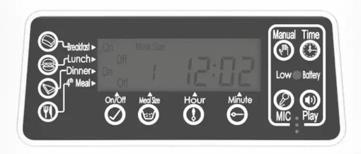 Dispenser / Dozator automat de hrană pentru câini și pisici, timp și masă programabile, înregistrare mesaj personalizat, programare 1-39 de porții, capacitate 7 litri - Img 3