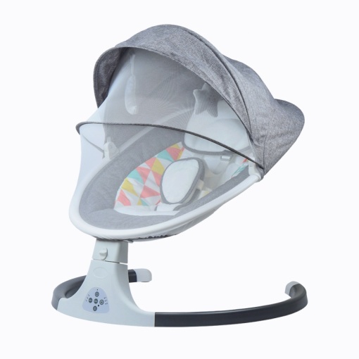 Electric Baby Swing, Baby Rocking Chair with Swing Steps, Protective Net, Bluetooth Connection, Remote Control, USB, Toys and Melodies - Img 2