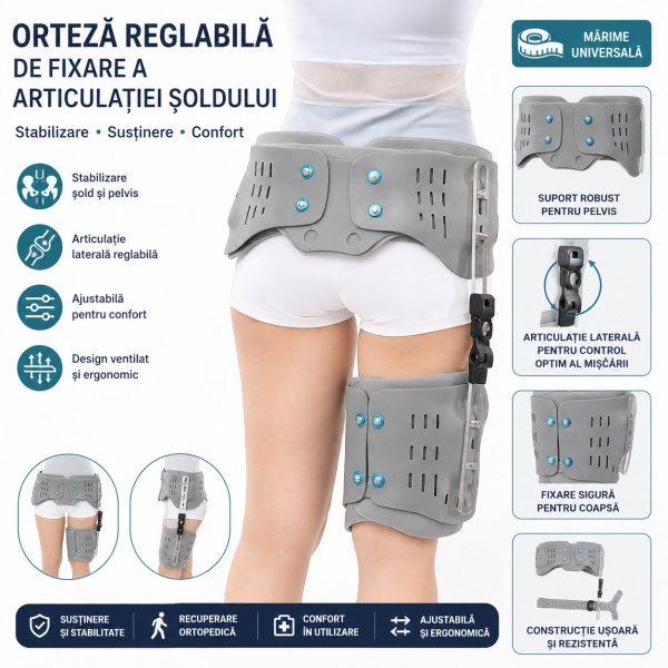 Orteză Dr.Denis™ pentru susținerea șoldului, bazinului și coapsei