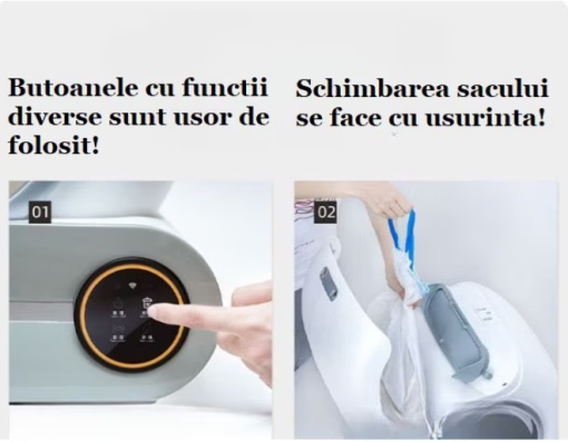 Smart Automatic Cat Litter Box, Self-Cleaning System, UV Sterilization, Deep-Clean Ambient Sensors, Tuya App, Infrared, Touch Screen, Silent, 9L - Img 6