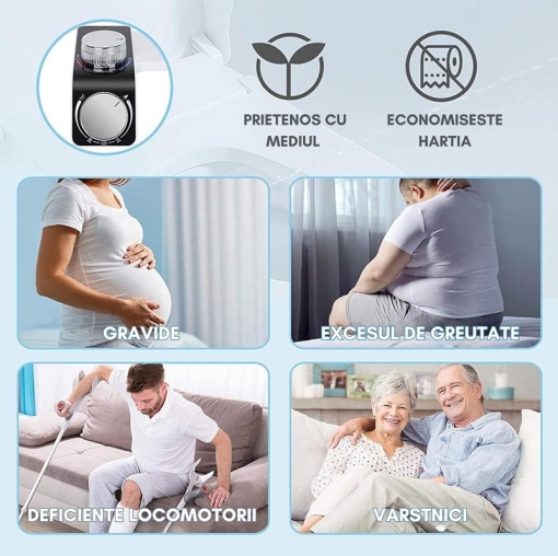 Pachet complet bideu ultra slim cu furtune și racorduri T - Dittom
