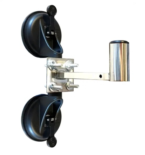 Camping antenna 45cm, with double suction cup, parabolic satellite, for truck, campers, caravans, complete with LNB1, compass, 5m cable - Img 3