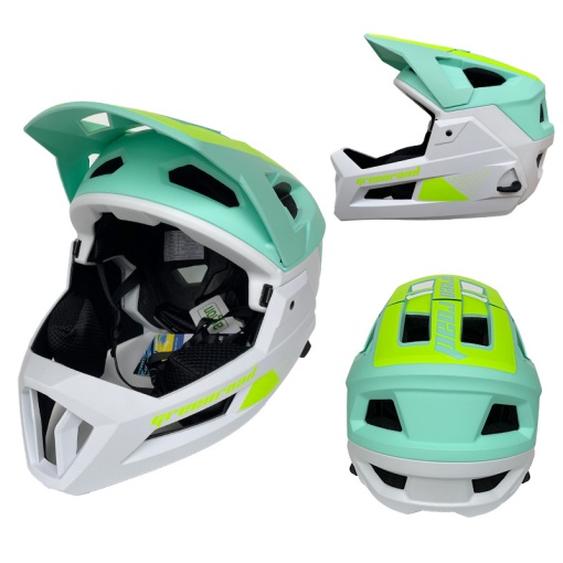 Cască MTB Full Face, Mountain Bike, Verde, Stil, Protecție și Performanță - Flytec™ - Img 2