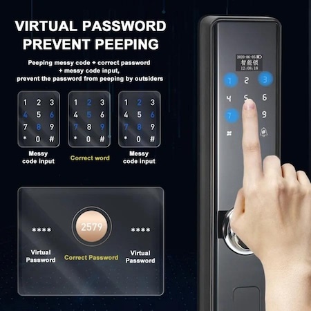 Dittom™ Cardoria Smart Anti-theft Lock/Lock/Lock with Fingerprint, Card, Code, Mechanical Key, Tuya App for Apartment - Img 13