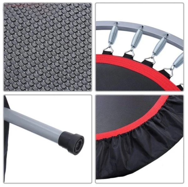 Home Fitness and Cardio Trampoline, Foldable, 102 cm, 120 kg, with Steel Springs - Img 6
