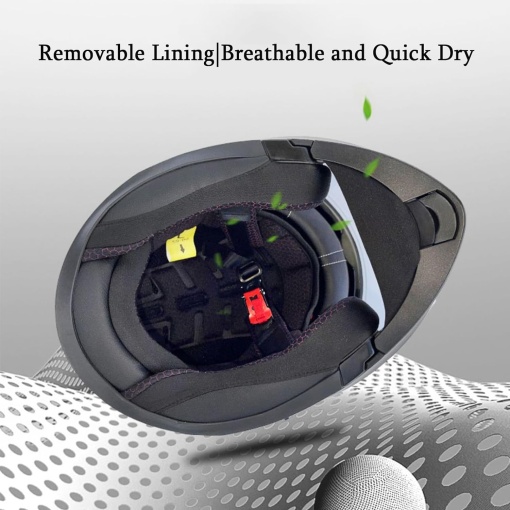 Modular helmet for motocross, scooter, unisex, with double lenses, light, comfortable and stylish, full or open - Img 3