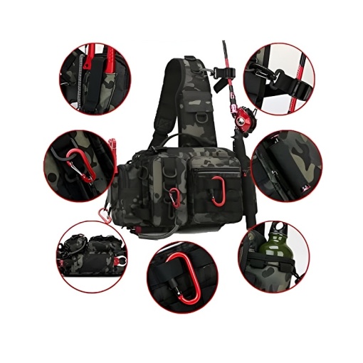 Multifunctional Fishing Backpack, Waterproof Bag for Fishing Gear, Hiking, Hunting, Shoulder, Camping Equipment, Camouflage - Img 5